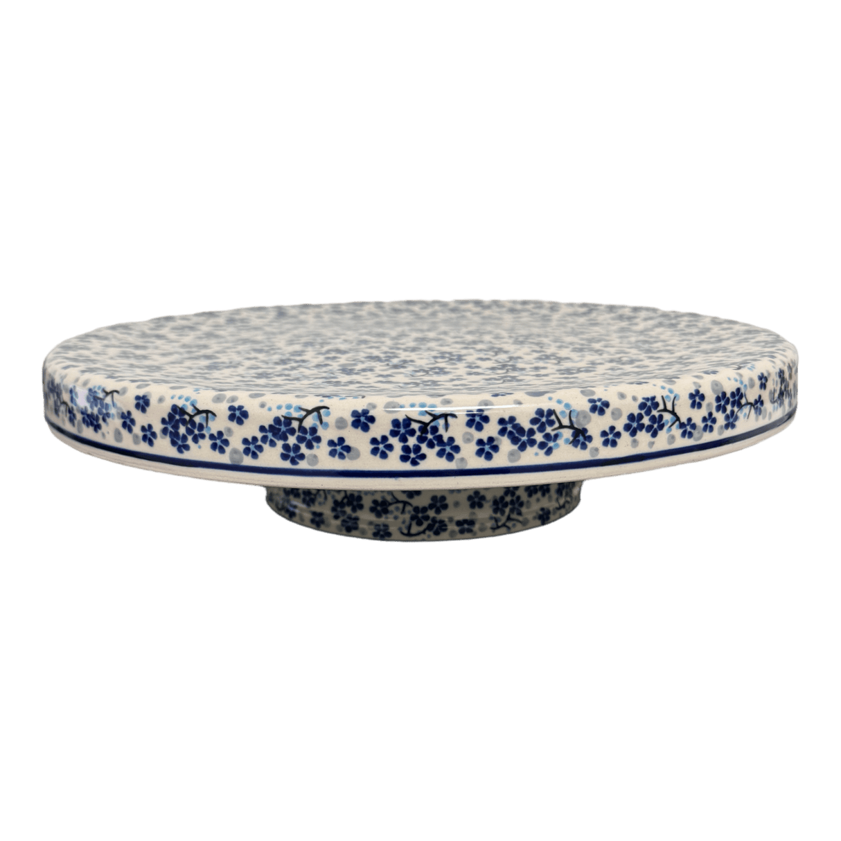 Platter, Round, Chip & Dip, 12.75" in "Scattered Blues" by Manufaktura | N007S-AS45