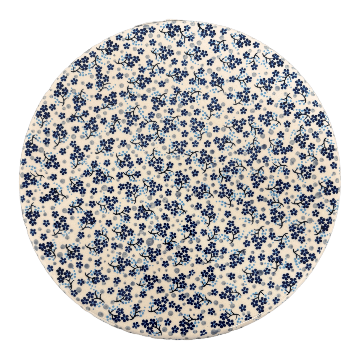 Platter, Round, Chip & Dip, 12.75" in "Scattered Blues" by Manufaktura | N007S-AS45