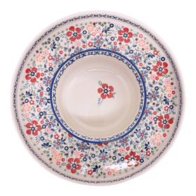 Polish Pottery Chip and Dip Platter (Full Bloom) | N007S-EO34 Additional Image at PolishPotteryOutlet.com