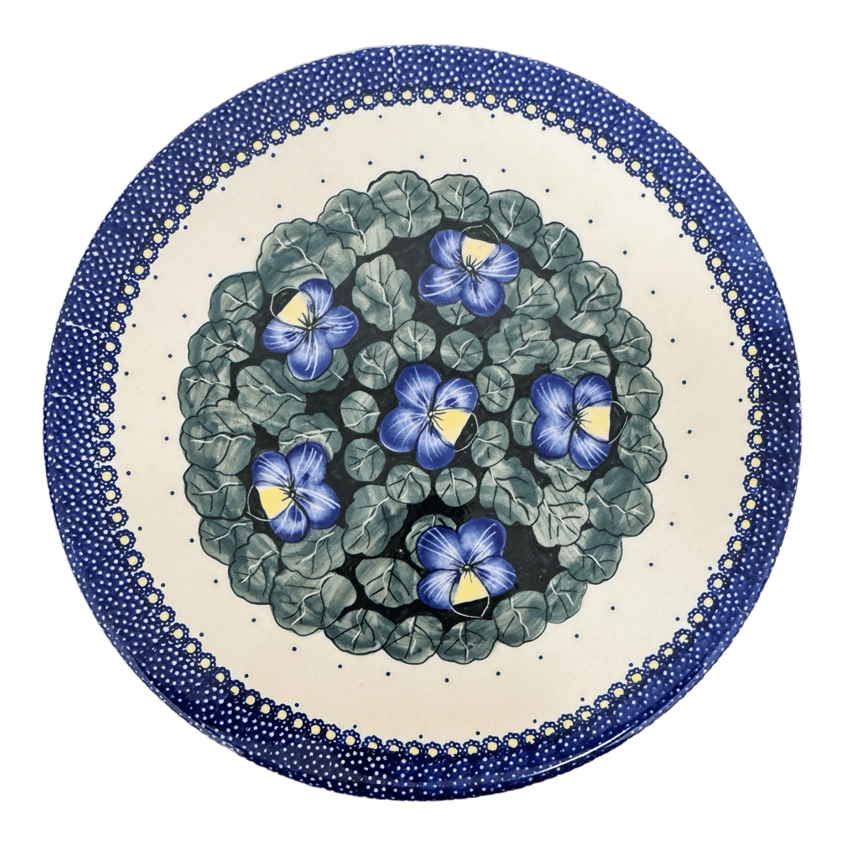 Platter, Round, Chip & Dip, 12.75" in "Pansies" by Manufaktura | N007S-JZB