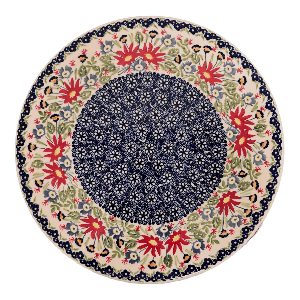 Platter, Round, Chip & Dip, 12.75" in "Floral Fantasy" by Manufaktura | N007S-P260