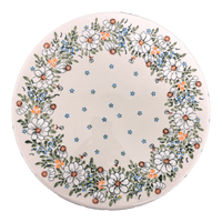 A picture of a Polish Pottery Chip and Dip Platter (Daisy Bouquet) | N007S-TAB3 as shown at PolishPotteryOutlet.com/products/13-cake-plate-chip-dip-combo-daisy-bouquet-n007s-tab3