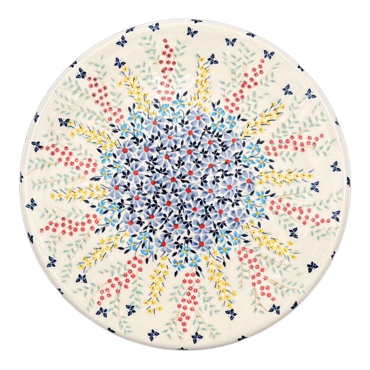 Platter, Round, Chip & Dip, 12.75" in "Butterfly Bounty" by Manufaktura | N007S-WK76