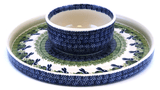 Platter, Round, Chip & Dip, 12.75" in "Bunny Love" by Manufaktura | N007T-P324