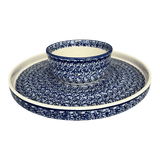 Platter, Round, Chip & Dip, 12.75" in "Twilight Berries" by Manufaktura | N007U-GP14