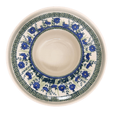 Platter, Round, Chip & Dip, 12.75" in "Bouncing Blue Blossoms" by Manufaktura | N007U-IM03