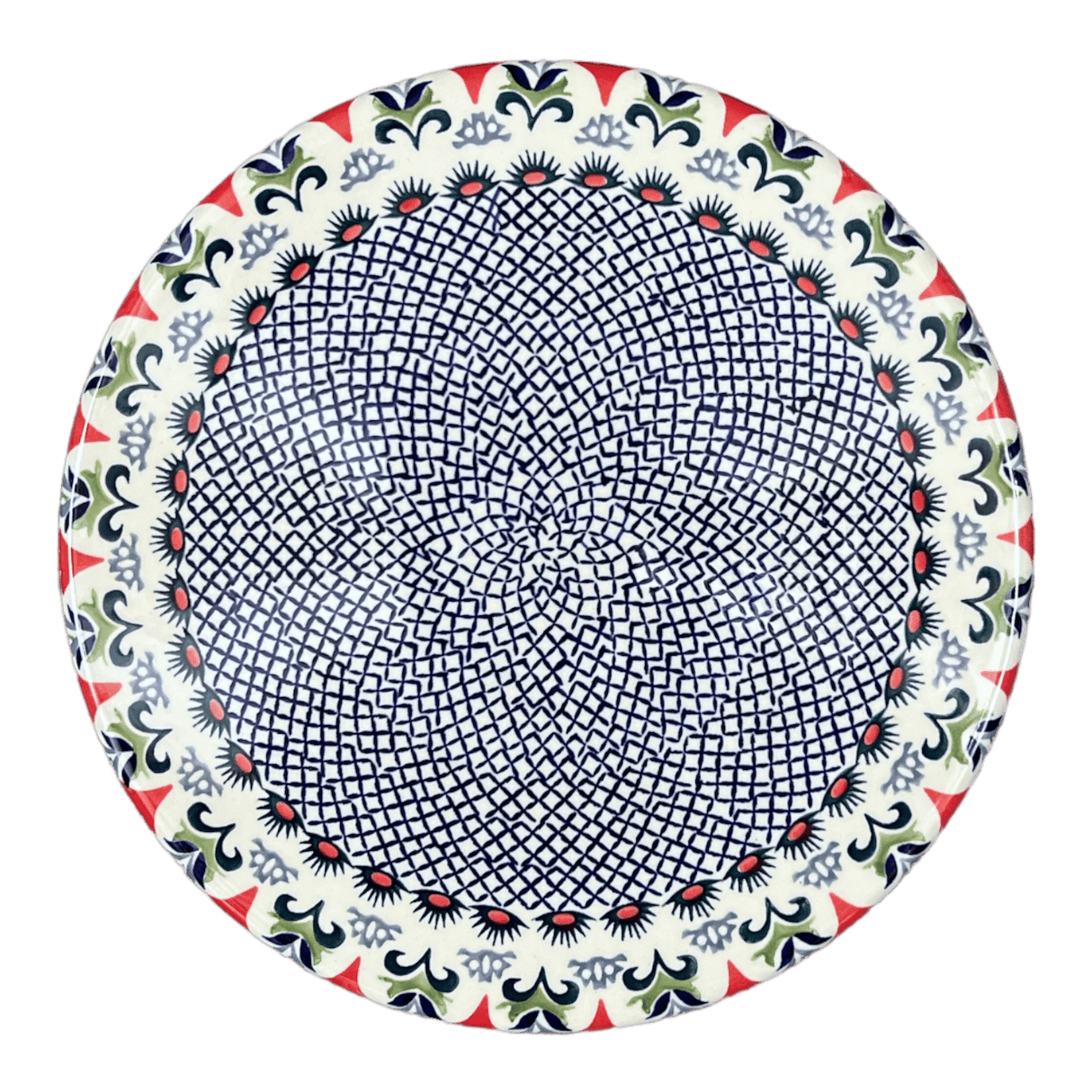 Platter, Round, Chip & Dip, 12.75" in "Scandinavian Scarlet" by Manufaktura | N007U-P295