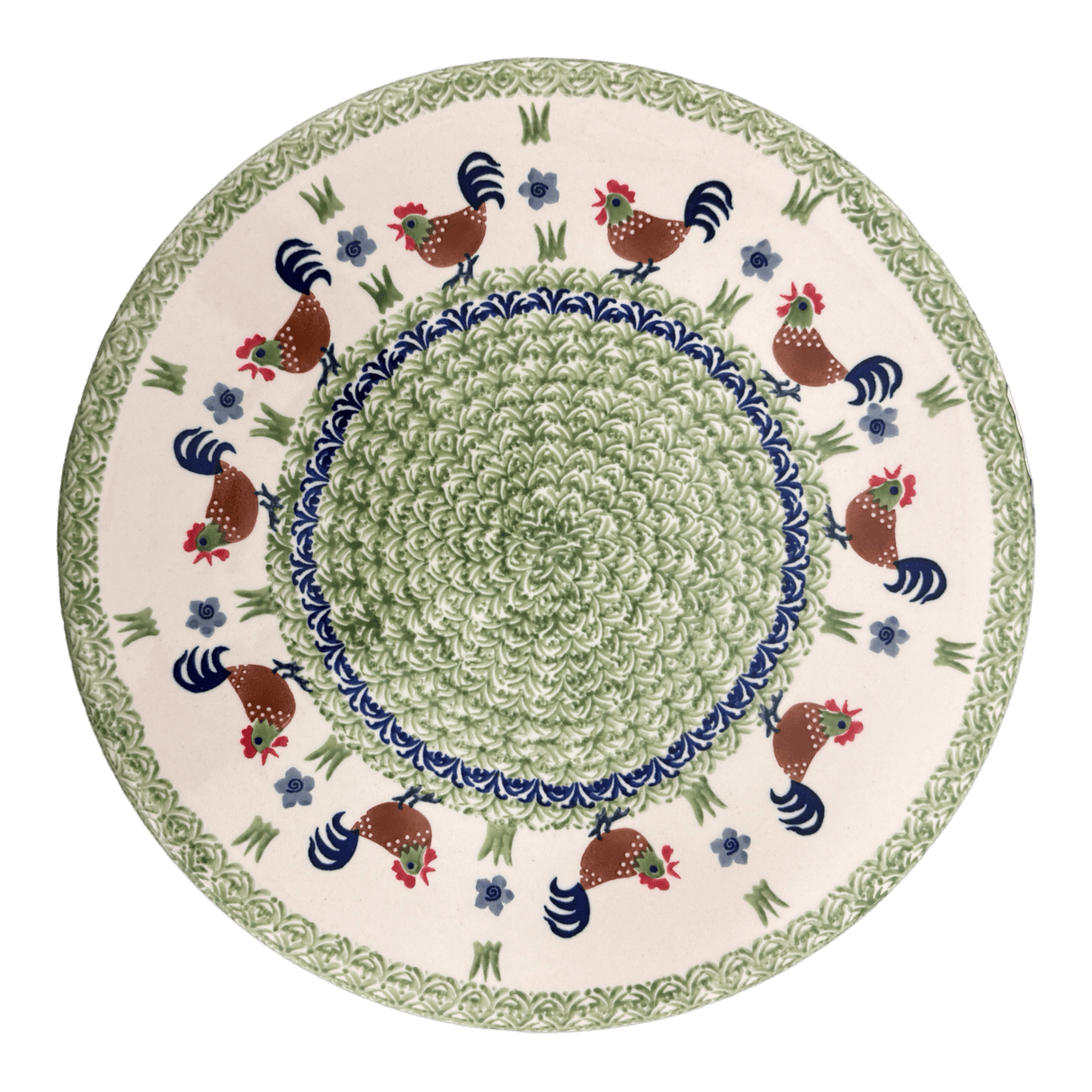 Platter, Round, Chip & Dip, 12.75" in "Chicken Dance" by Manufaktura | N007U-P320