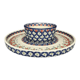 Platter, Round, Chip & Dip, 12.75" in "Ring Around the Rosie" by Manufaktura | N007U-P321