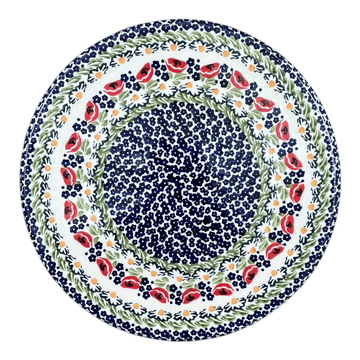 Platter, Round, Chip & Dip, 12.75" in "Poppy Parade" by Manufaktura | N007U-P341