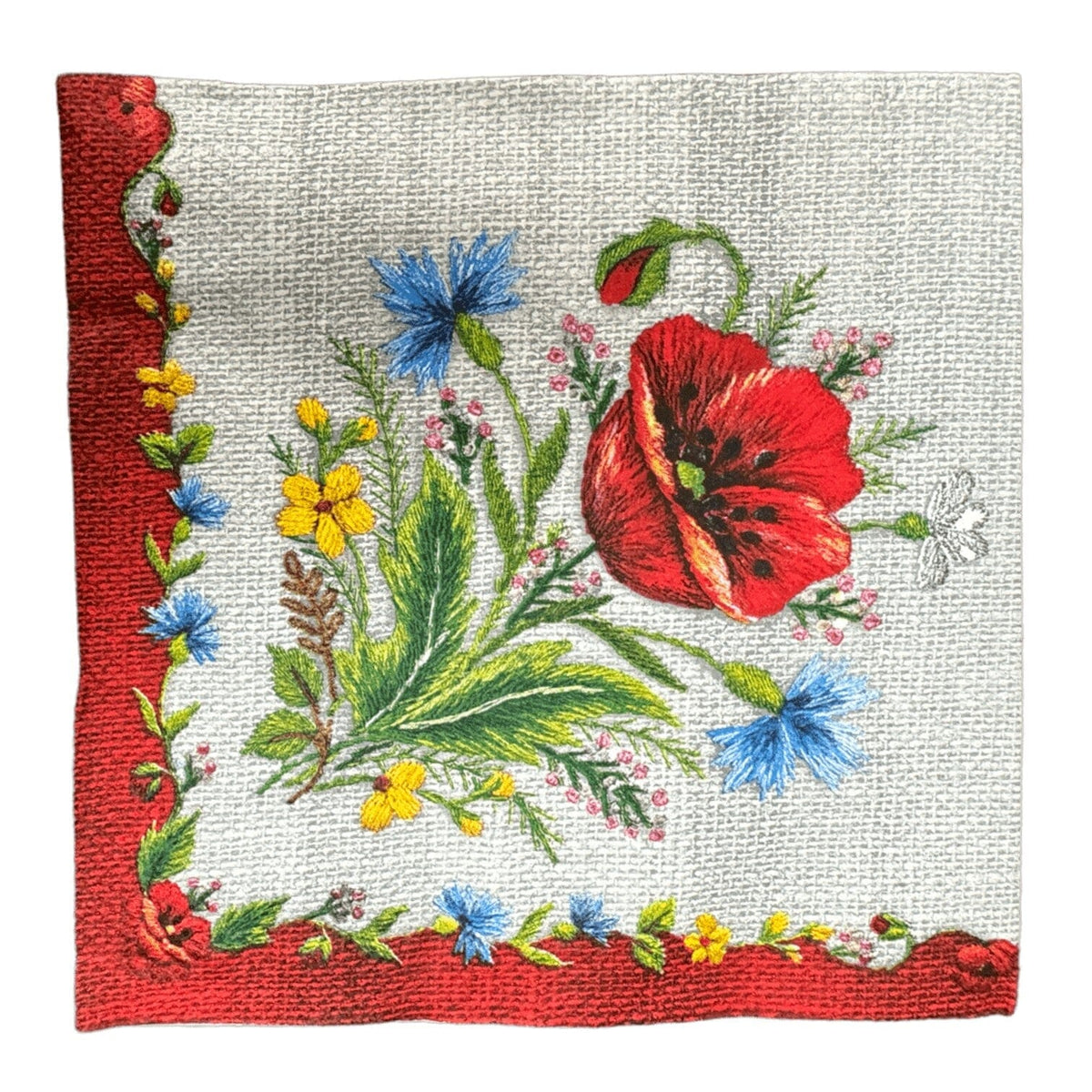 Paper Dinner Napkins in "Poppy on Grey" by MAKI | SLOG-056501