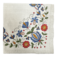 A picture of a Polish Pottery Dinner Napkins (Polish Linen) | NAPKIN-PL as shown at PolishPotteryOutlet.com/products/dinner-napkins-polish-linen-napkin-pl