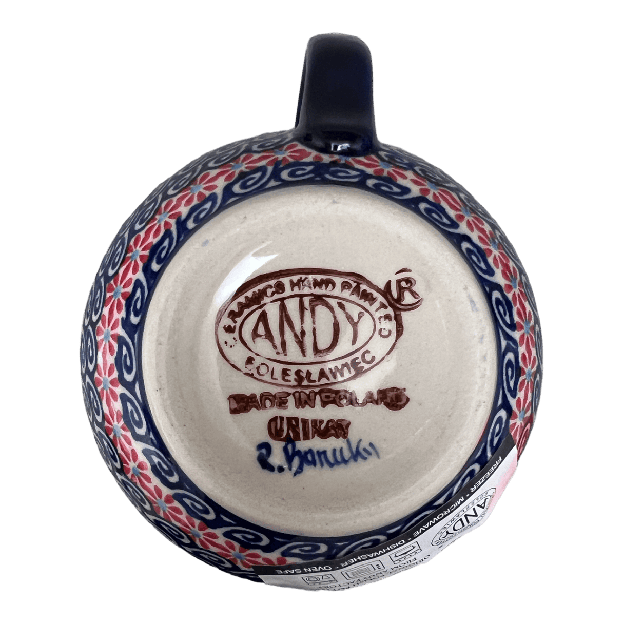 Mug, Belly Mug, 16 oz Large in "Daisy Waves" by Andy | NDA10-3