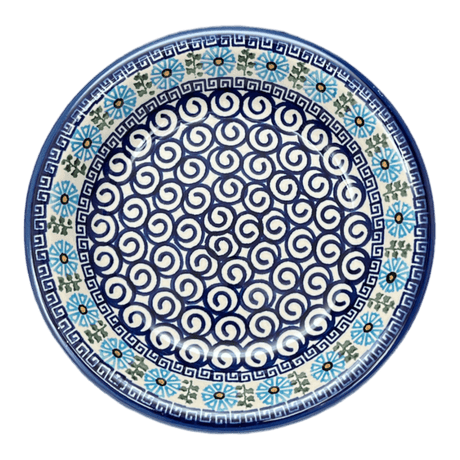 Bowl, Round, Pasta, 9" in "Blue Daisy Spiral" by Andy | NDA112-38