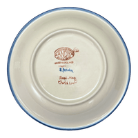 A picture of a Polish Pottery 9" Pasta Bowl (Daisy Waves) | NDA112-3 as shown at PolishPotteryOutlet.com/products/9-pasta-bowl-daisy-waves-nda112-3