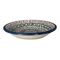 A picture of a Polish Pottery 9" Pasta Bowl (Garden Breeze) | NDA112-A48 as shown at PolishPotteryOutlet.com/products/9-pasta-bowl-garden-breeze-nda112-a48