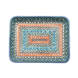 Baker, Rectangular, 9" x 11.5" in "Teal Pompons" by Andy | NDA127-62