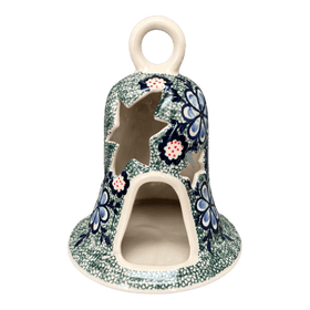 Polish Pottery Large Bell Luminary (Floral Fairway) | NDA138-42 Additional Image at PolishPotteryOutlet.com