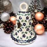 Luminary, Bell, Large, 7" in "Blue Lattice" by Andy | NDA138-6