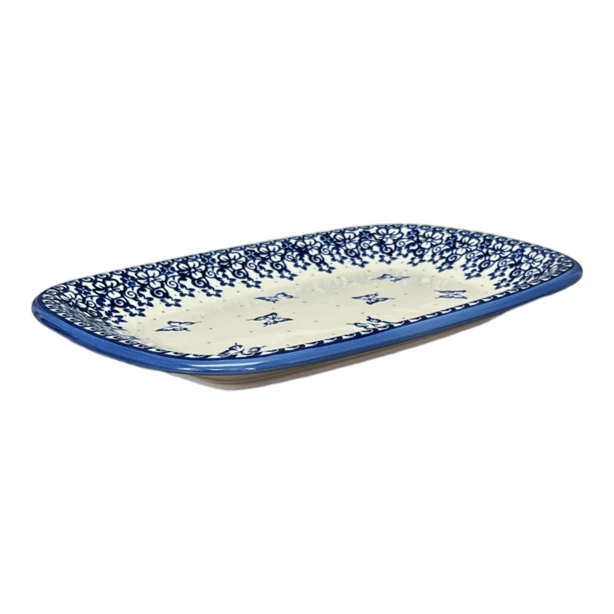 Tray, Serving, 8" x 11" in "Butterfly Blues" by Andy | NDA154-17