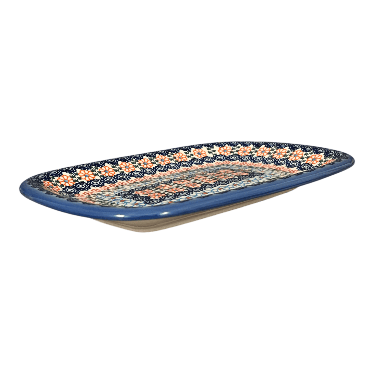 Tray, Serving, 8" x 11" in "Zany Zinnia" by Andy | NDA154-35