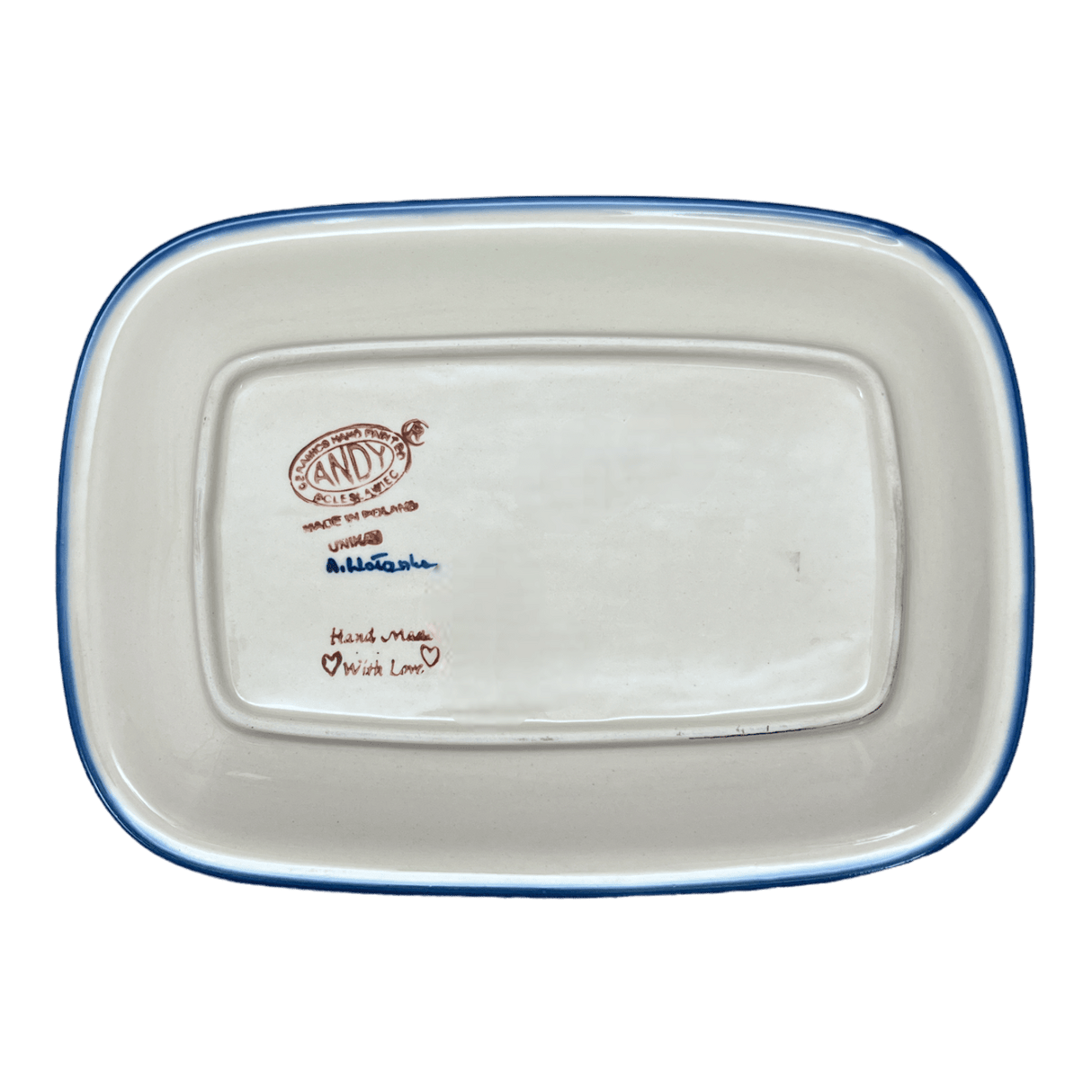 Tray, Serving, 8" x 11" in "Teal Pompons" by Andy | NDA154-62