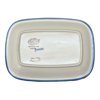 A picture of a Polish Pottery Tray, Serving, 8" x 11" in "Garden Breeze" by Andy | NDA154-A48 as shown at PolishPotteryOutlet.com/products/8-x-11-serving-tray-garden-breeze-nda154-a48