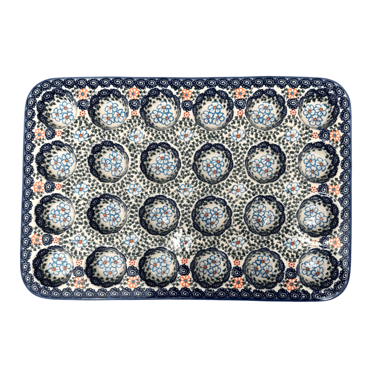 Muffin Pan, 24 Cup Mini, 17" x 11.25" in "Zany Zinnia" by Andy | NDA168-35