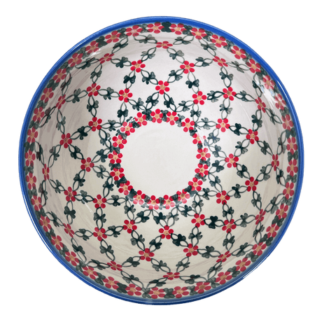 Bowl, Round, Deep, 9" in "Red Lattice" by Andy | NDA194-20