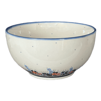 A picture of a Polish Pottery Deep 8.5" Bowl (Fall Wildflowers) | NDA192-23 as shown at PolishPotteryOutlet.com/products/8-5-deep-bowl-fall-wildflowers-nda192-23