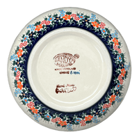 A picture of a Polish Pottery Deep 9" Bowl (Fall Wildflowers) | NDA194-23 as shown at PolishPotteryOutlet.com/products/deep-9-bowl-fall-wildflowers-nda194-23