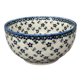 Bowl, Round, Deep, 9" in "Blue Lattice" by Andy | NDA194-6