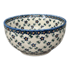 Polish Pottery Deep 9" Bowl (Blue Lattice) | NDA194-6 at PolishPotteryOutlet.com
