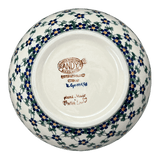 Bowl, Round, Deep, 9" in "Blue Lattice" by Andy | NDA194-6