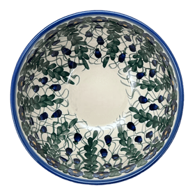 Polish Pottery Deep 9" Bowl (Blue Cascade) | NDA194-A31 Additional Image at PolishPotteryOutlet.com