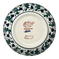 A picture of a Polish Pottery Deep 9" Bowl (Blue Cascade) | NDA194-A31 as shown at PolishPotteryOutlet.com/products/deep-9-bowl-blue-cascade-nda194-a31
