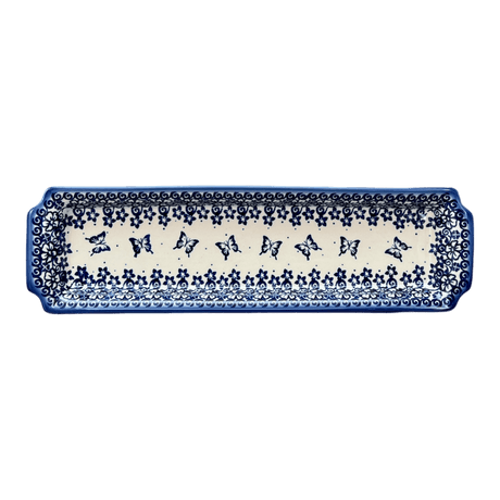 Tray, Rectangular, 16" x 4.5" in "Butterfly Blues" by Andy | NDA203-17