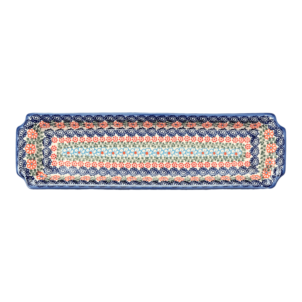 Tray, Rectangular, 16" x 4.5" in "Zany Zinnia" by Andy | NDA203-35