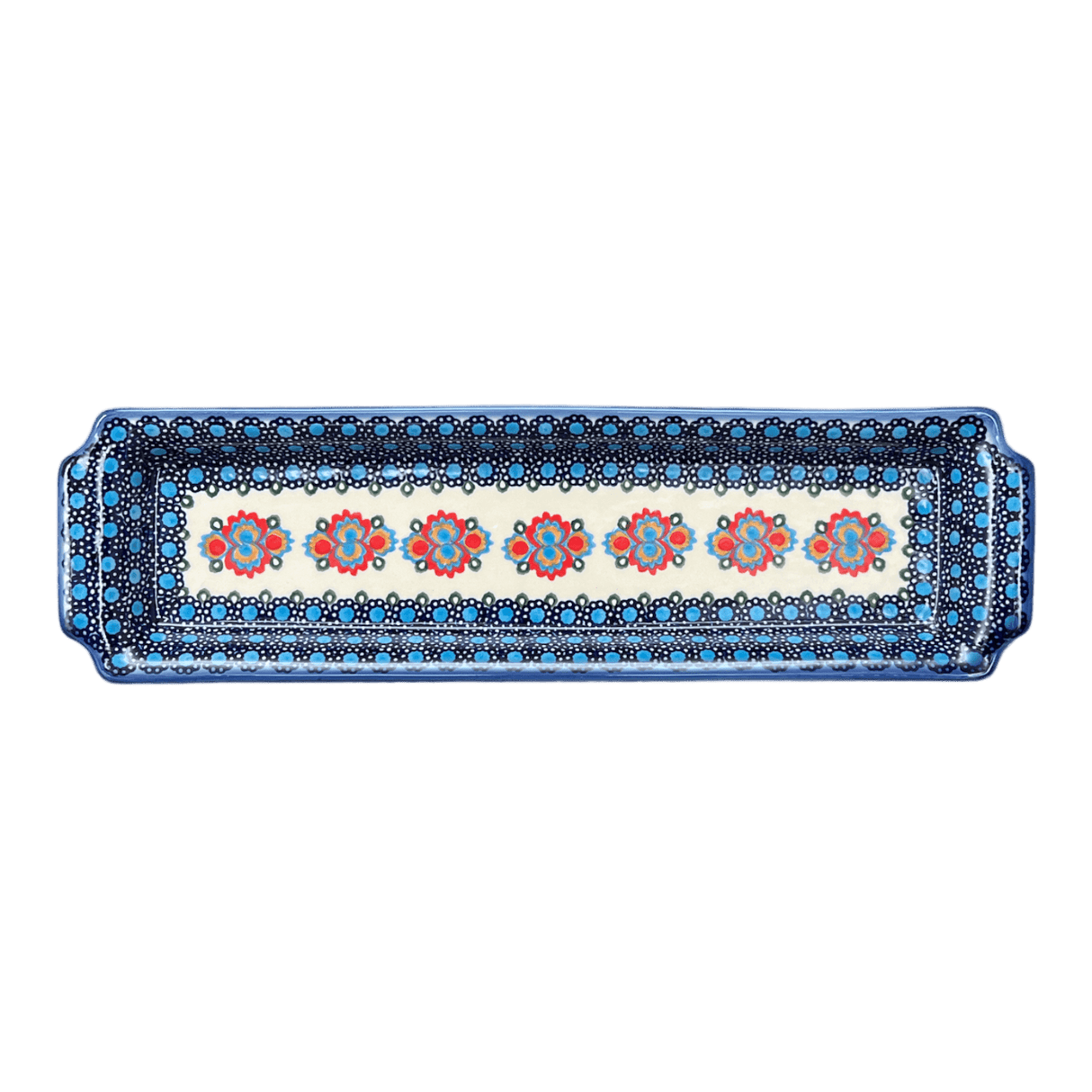 Tray, Rectangular, 16" x 4.5" in "Polish Bouquet" by Andy | NDA203-82