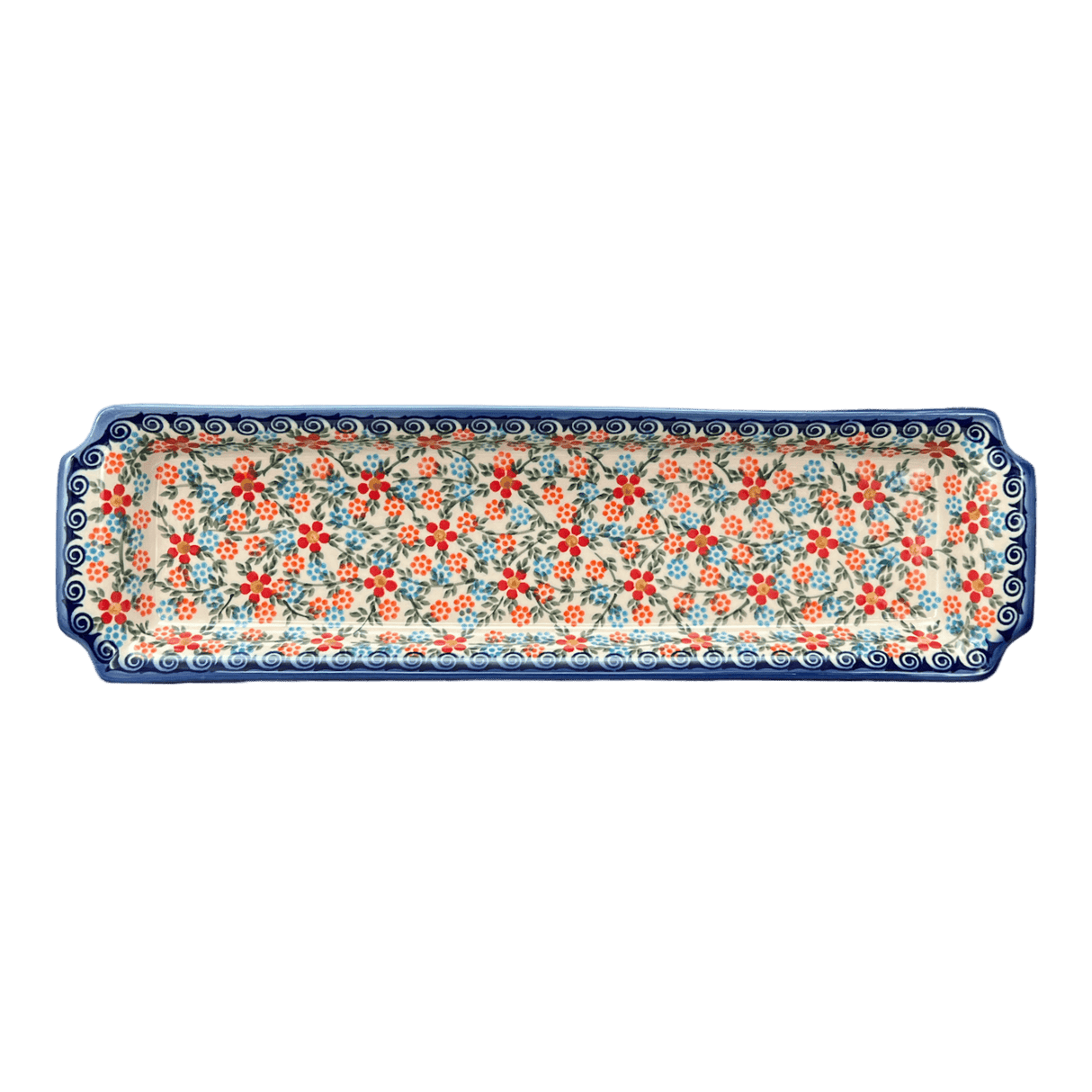 Tray, Rectangular, 16" x 4.5" in "Meadow in Bloom" by Andy | NDA203-A54