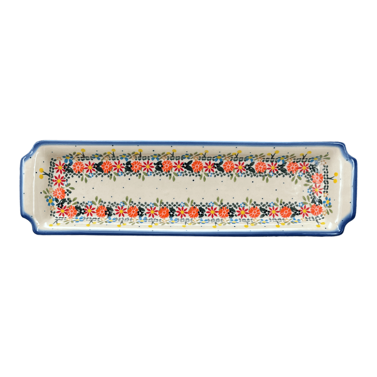 Tray, Rectangular, 16" x 4.5" in "Bright Bouquet" by Andy | NDA203-A55