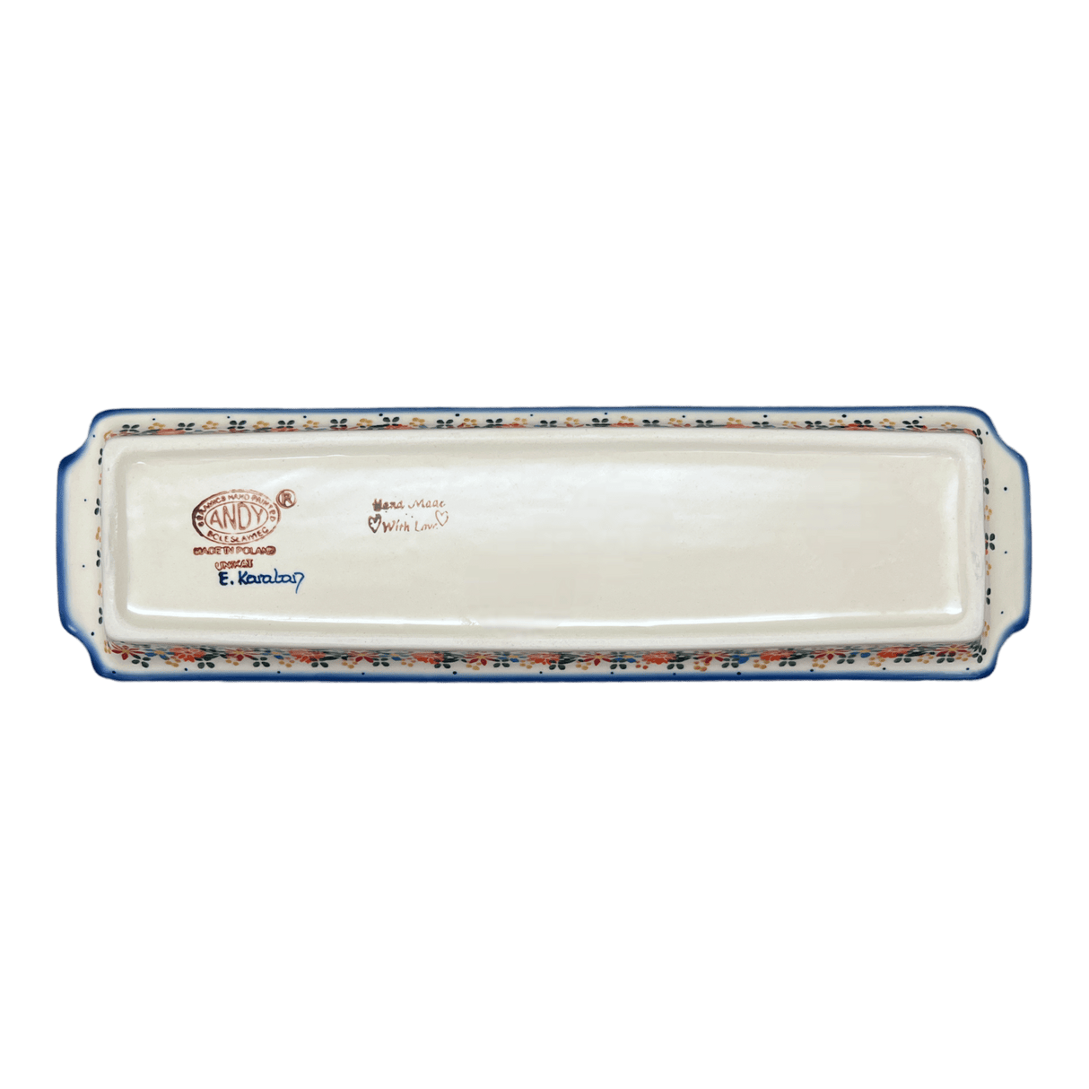 Tray, Rectangular, 16" x 4.5" in "Bright Bouquet" by Andy | NDA203-A55