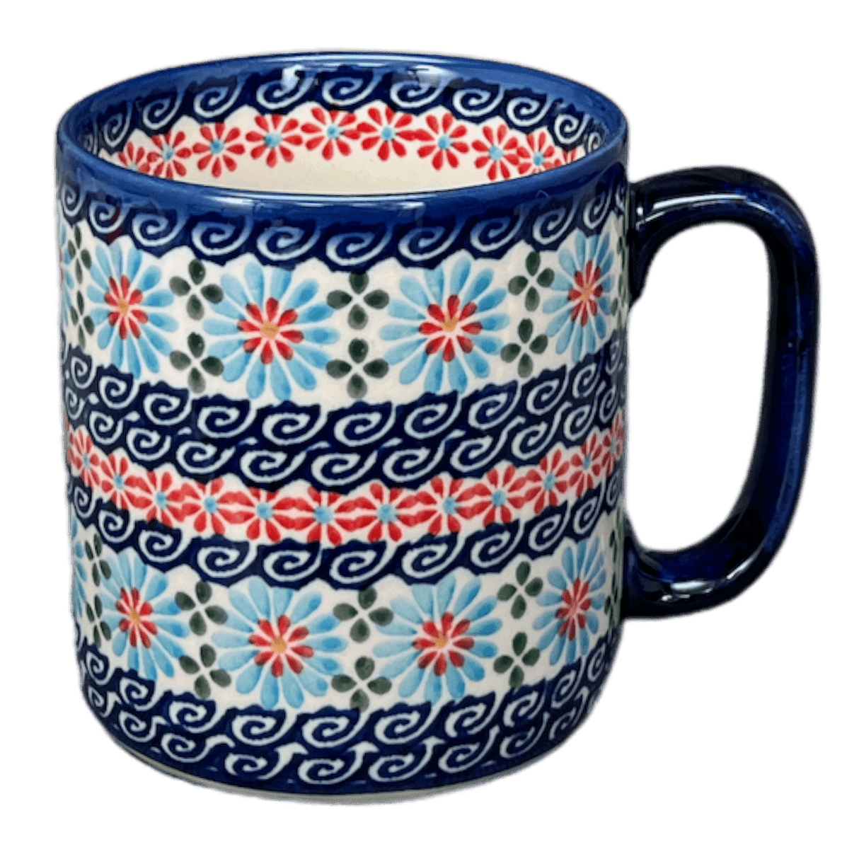 Mug, Straight, 12 oz in "Daisy Waves" by Andy | NDA25-3