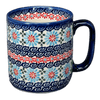 Polish Pottery 12 oz. Straight Mug (Daisy Waves) | NDA25-3 at PolishPotteryOutlet.com