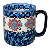 A picture of a Polish Pottery 12 oz. Straight Mug (Polish Bouquet) | NDA25-82 as shown at PolishPotteryOutlet.com/products/12-oz-straight-mug-polish-bouquet-nda25-82