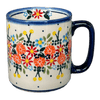 Polish Pottery 12 oz. Straight Mug (Bright Bouquet) | NDA25-A55 at PolishPotteryOutlet.com