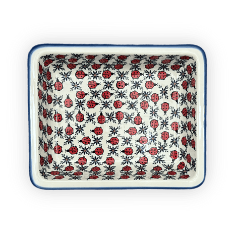 Rectangular Baking Dish, 10.25" x 12.5" in "Lovely Ladybugs" by Andy | NDA264-18