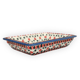 Rectangular Baking Dish, 10.25" x 12.5" in "Red Lattice" by Andy | NDA264-20