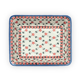 Rectangular Baking Dish, 10.25" x 12.5" in "Red Lattice" by Andy | NDA264-20