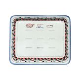 Rectangular Baking Dish, 10.25" x 12.5" in "Red Lattice" by Andy | NDA264-20